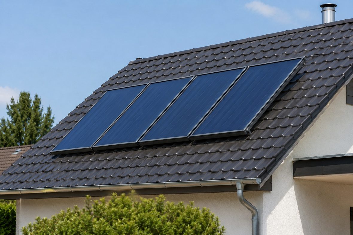 Solarthermie auf dem Ziegeldach